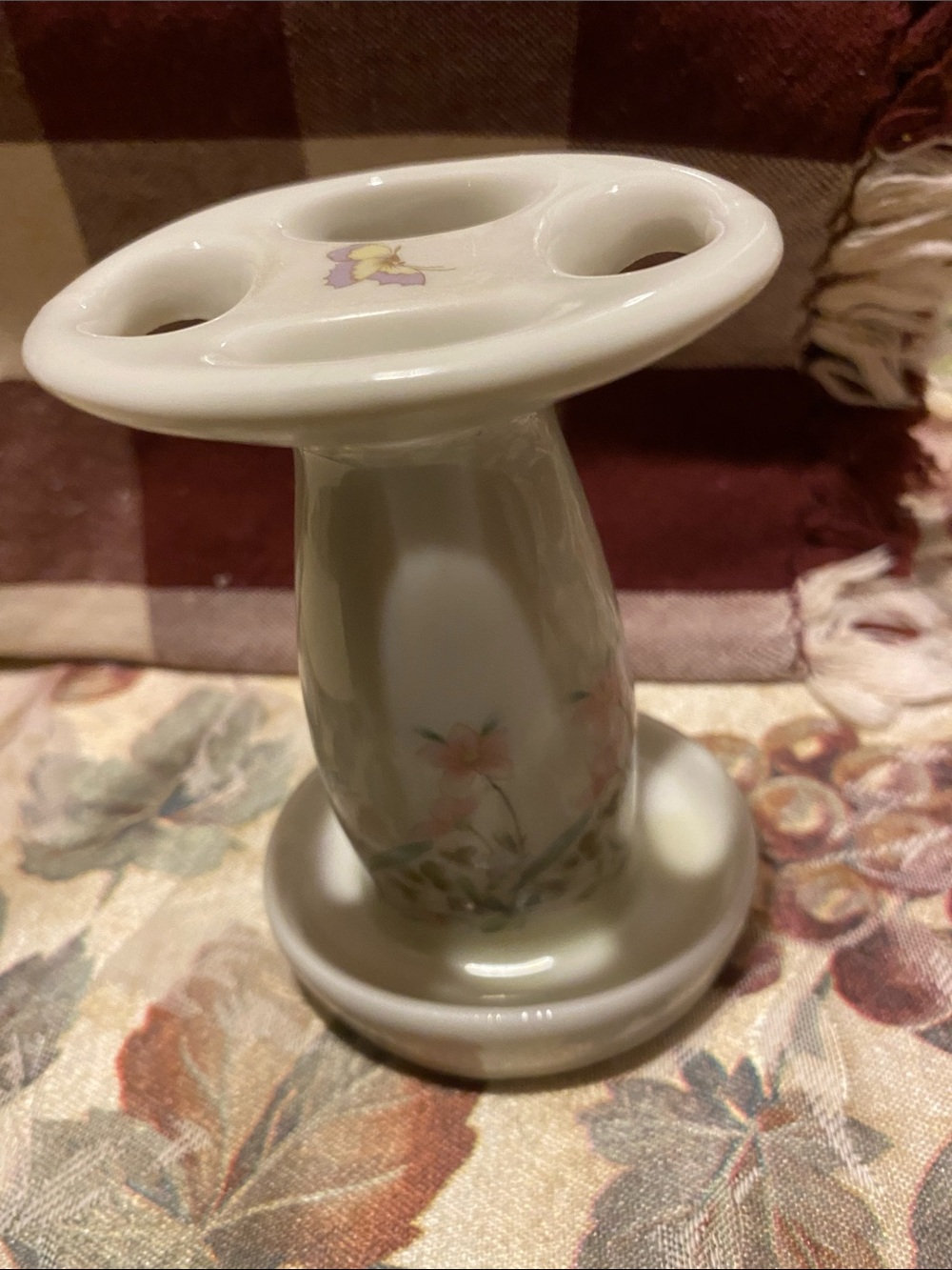 Vintage Japanese Fine Porcelain Toothbrush Holder by Shibata.